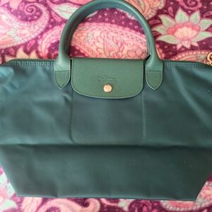 Longchamp Forest Green Tote Bag